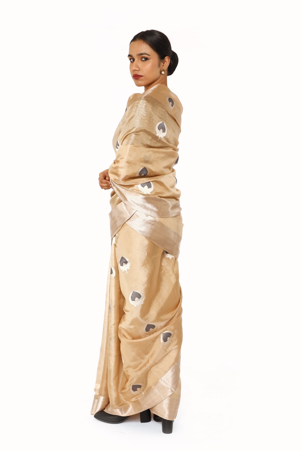 BOA - Beige Silk Tissue Saree