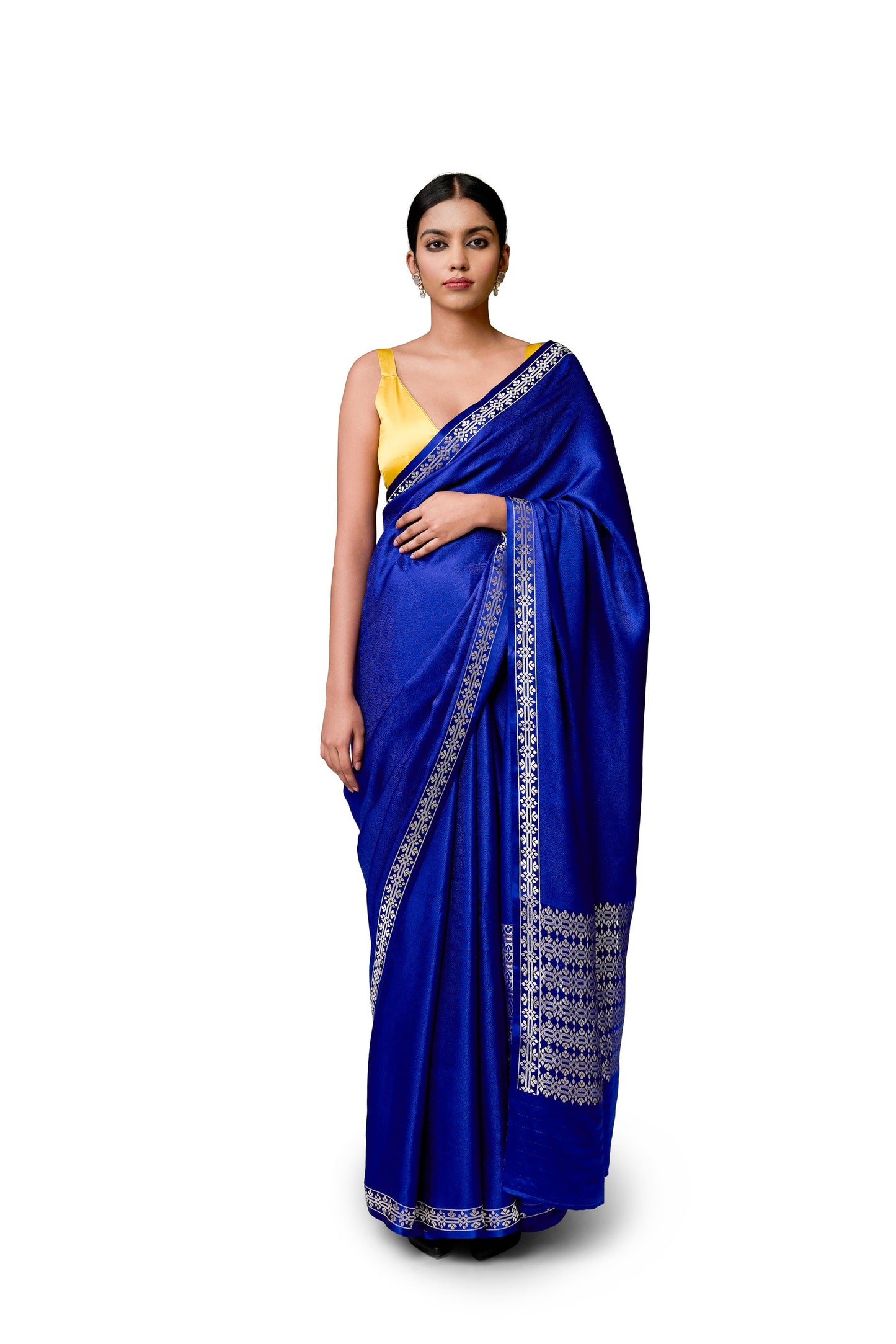 Untitled - Royal Blue Gajji Satin