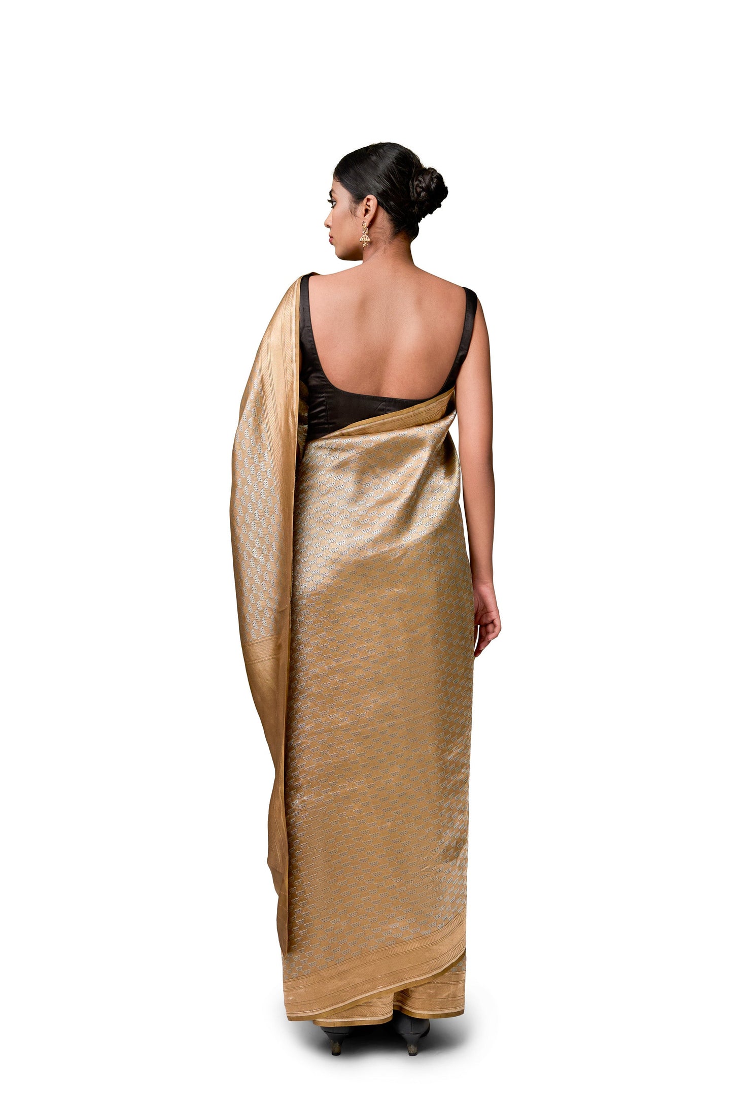 Dhari - Brown Gajji Satin