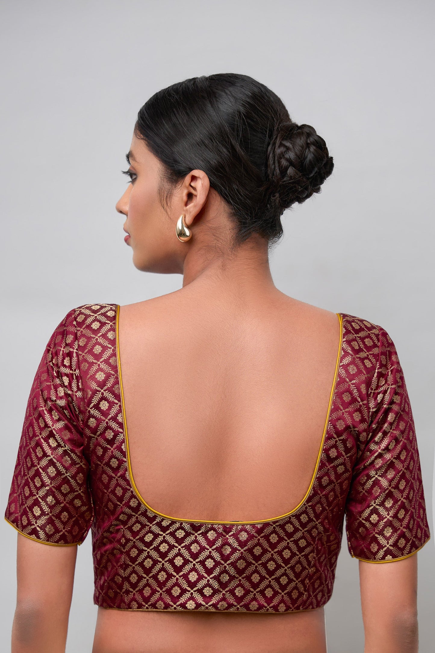 Blouse - Wine Katan Silk