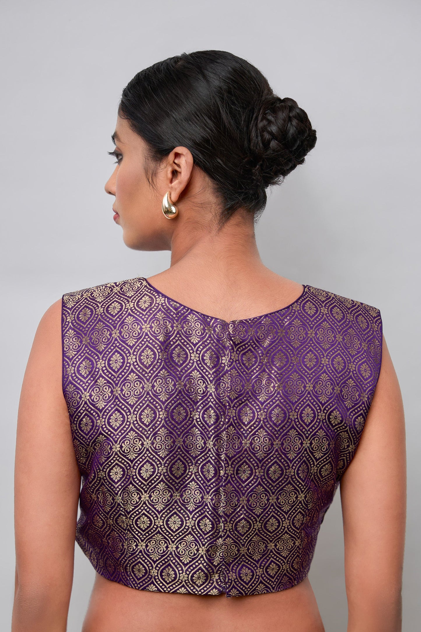 Blouse - Purple Satin