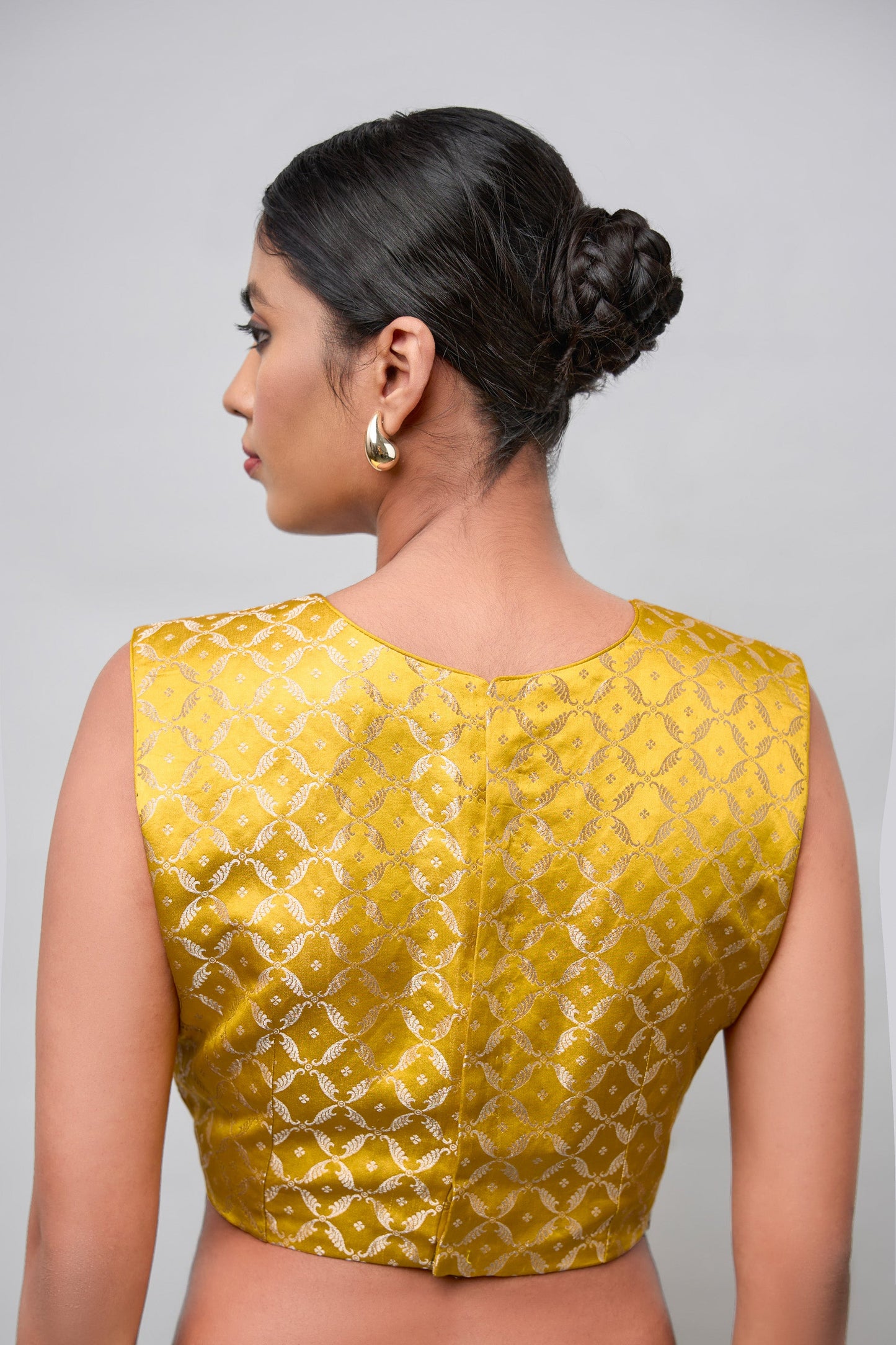 Blouse - Yellow Satin