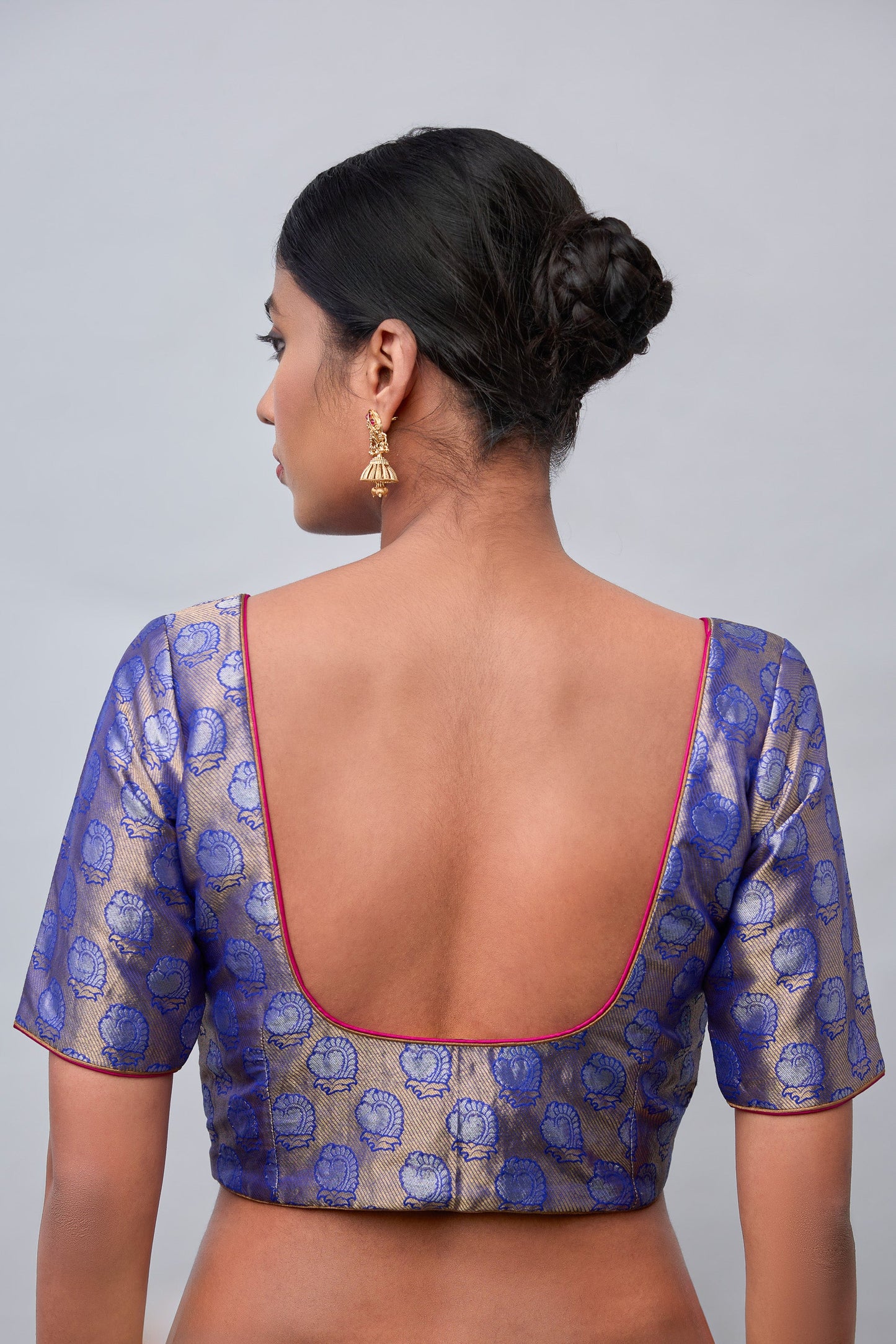 Blouse - Blue Katan Silk