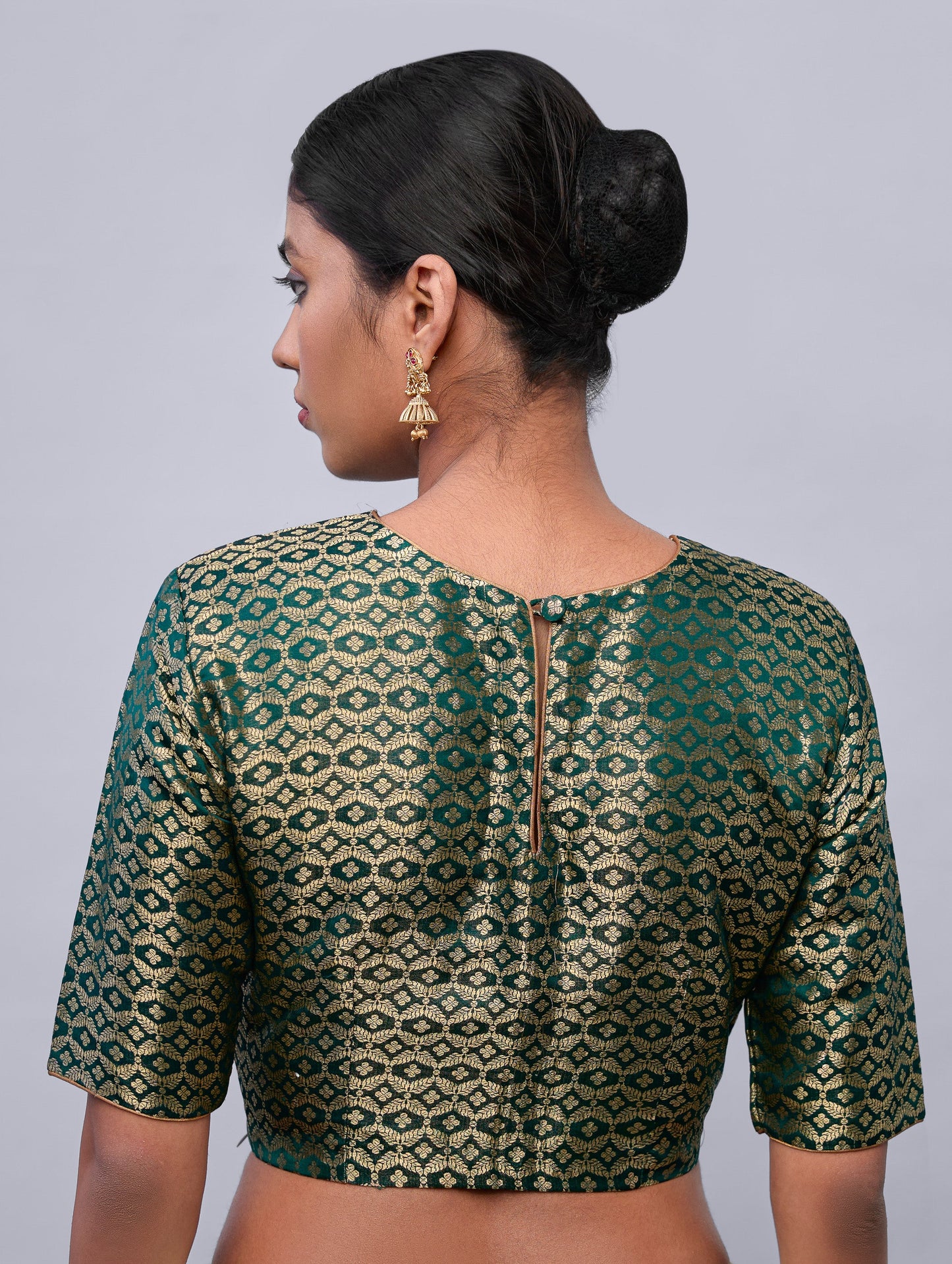 Blouse - Green Satin