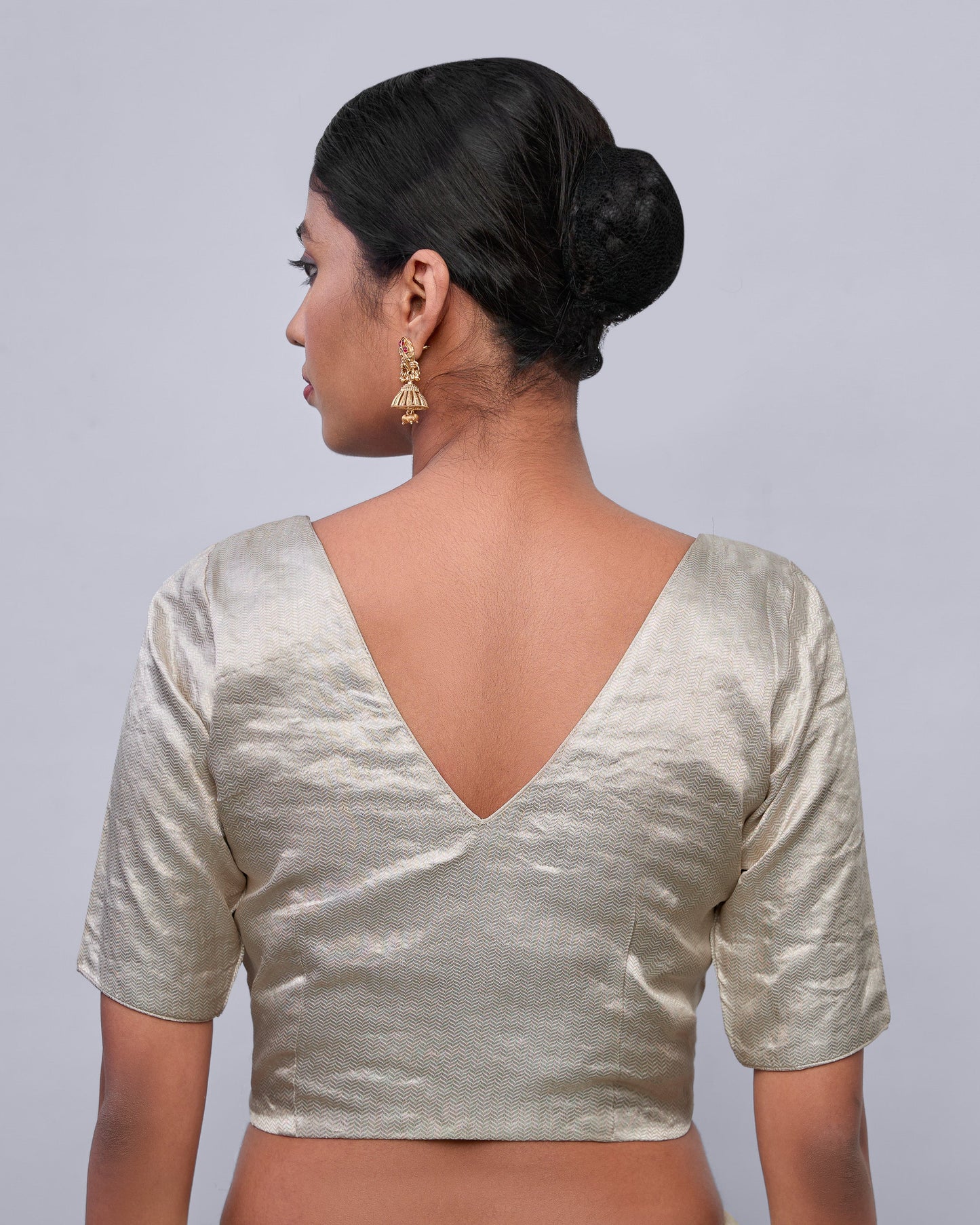 Blouse - Grey Katan Silk