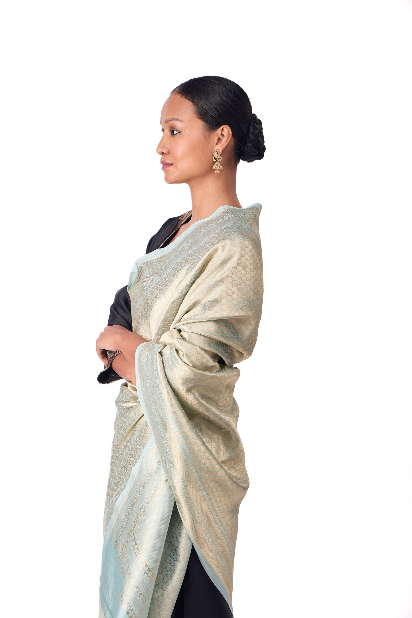 Sea Green Katan Silk Dupatta