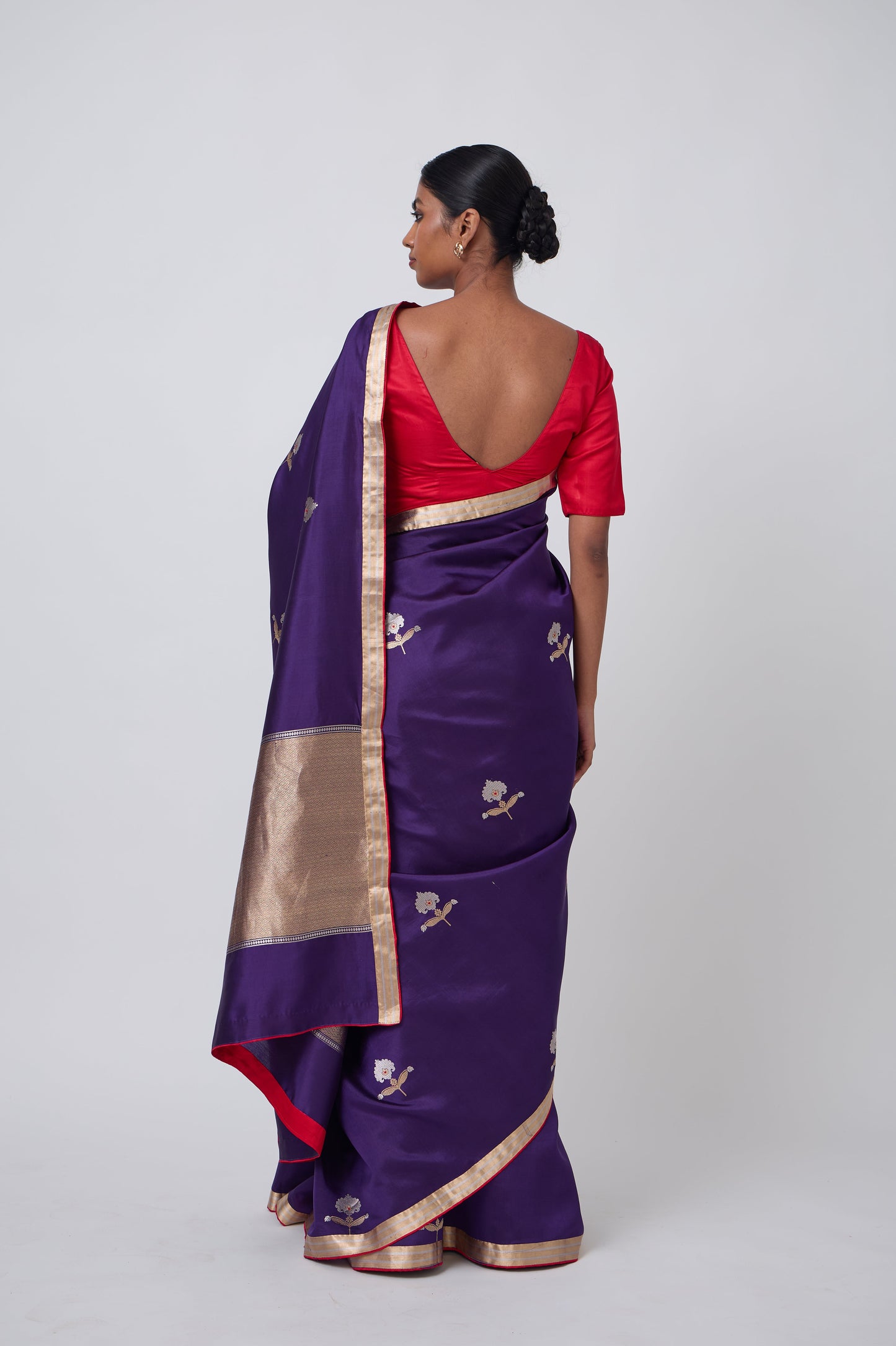 Booti - Purple Silk Saree