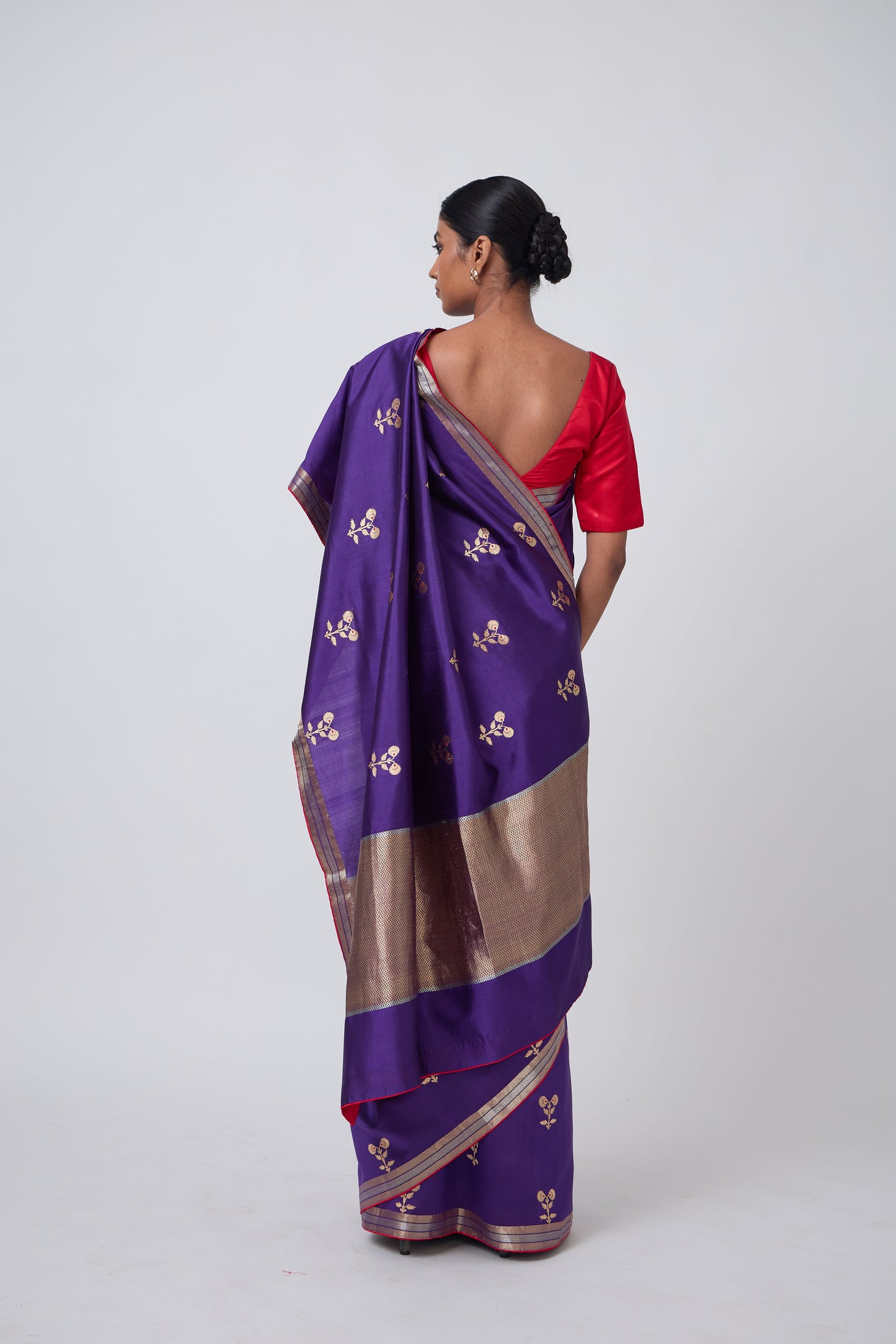 Booti - Purple Silk Saree