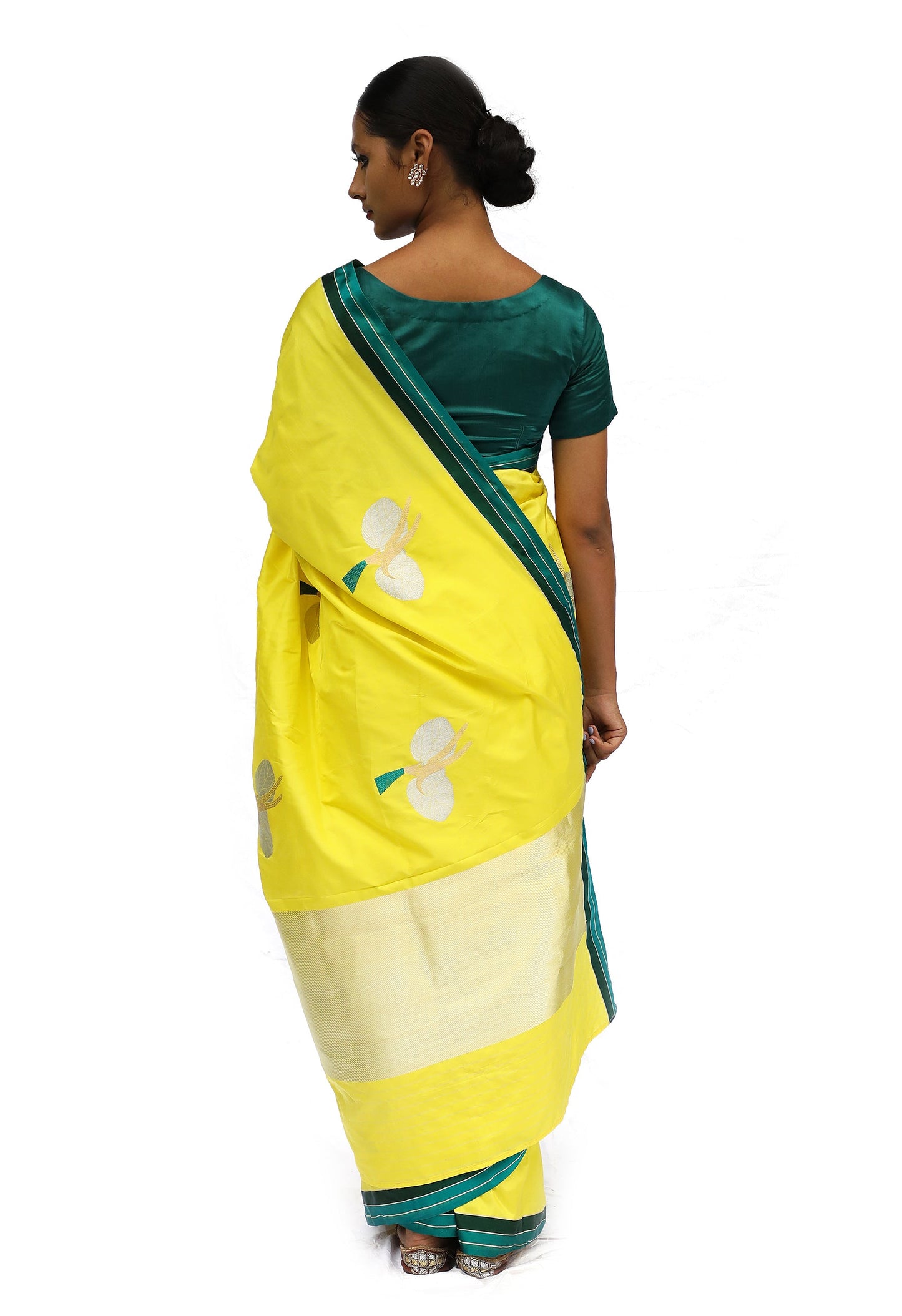 Prakriti - Yellow Katan Silk Saree