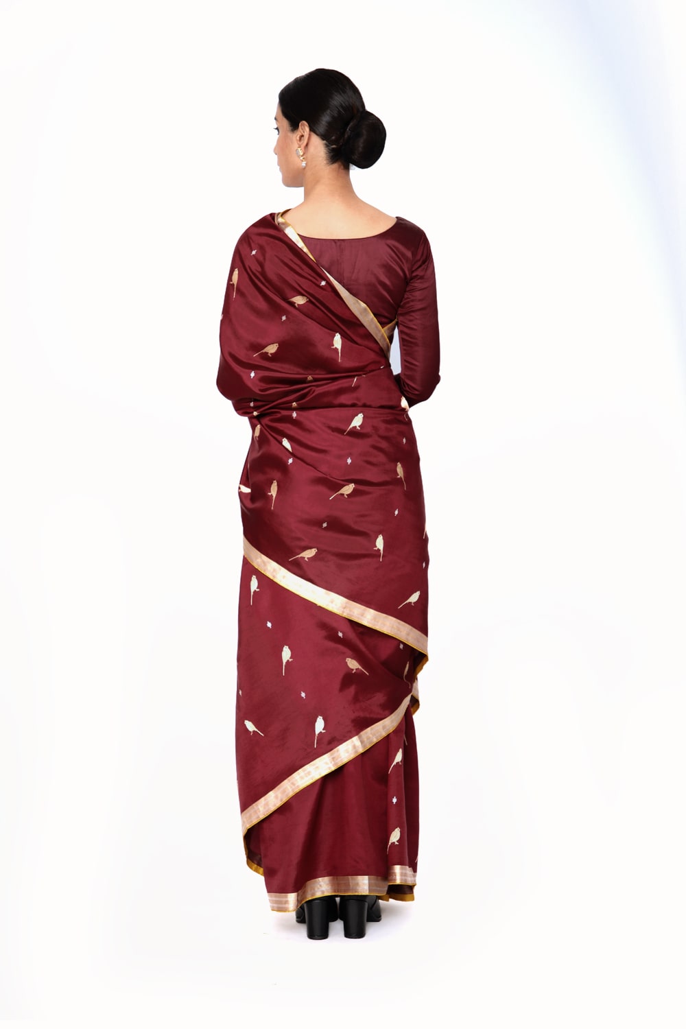 BOA - Maroon silk saree