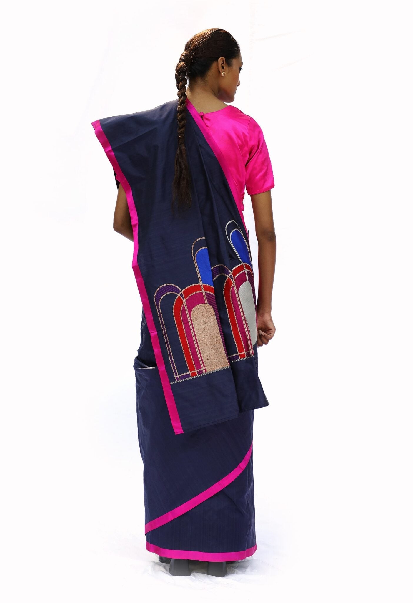 Iconic -Blue Katan Silk Saree