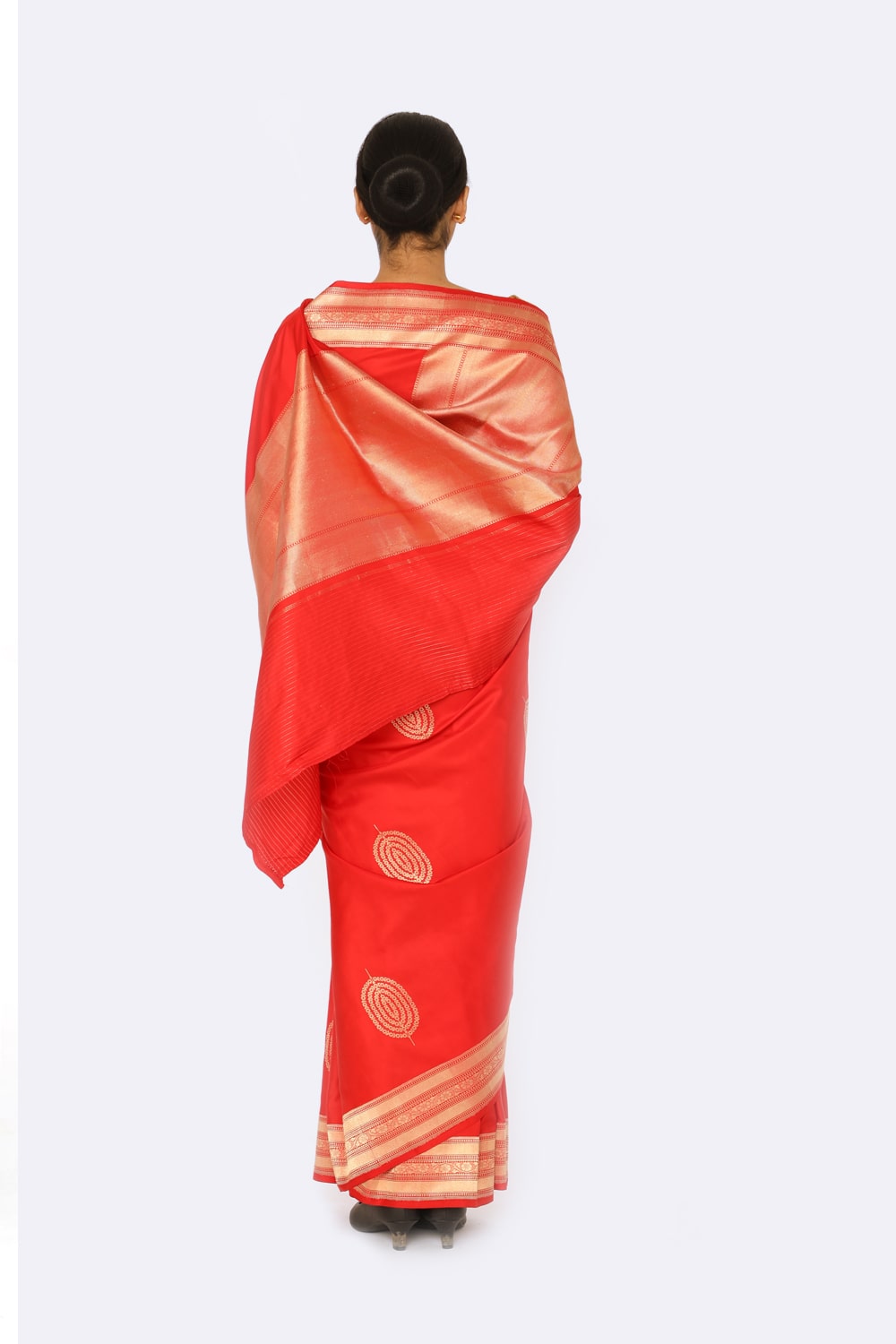 SUMAH vermillion red saree