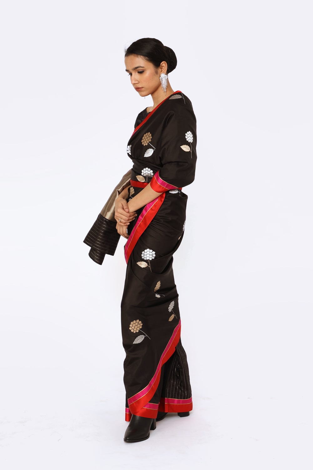 Prakriti - Black Katan Silk Saree