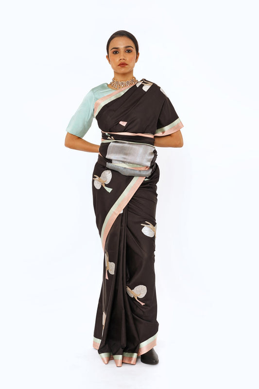 Prakriti - Black Katan Silk Saree