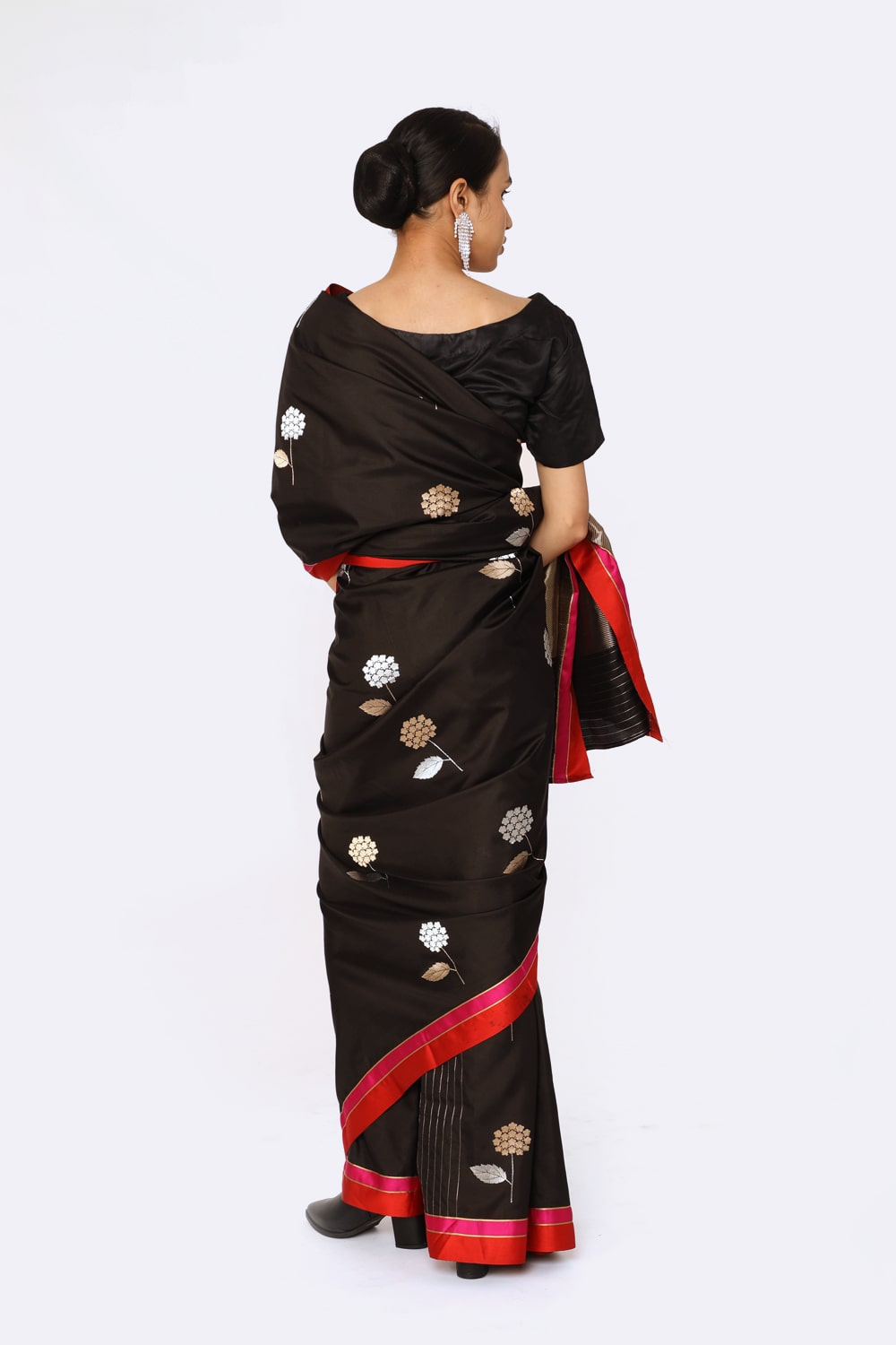 Prakriti - Black Katan Silk Saree
