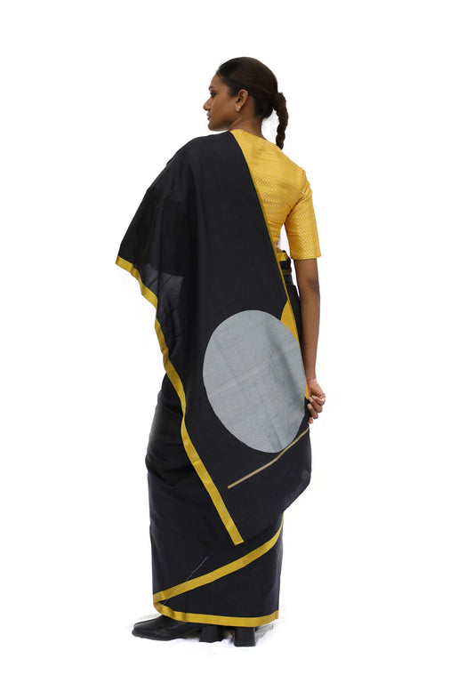 Iconic - Gola Black Katan Silk Saree