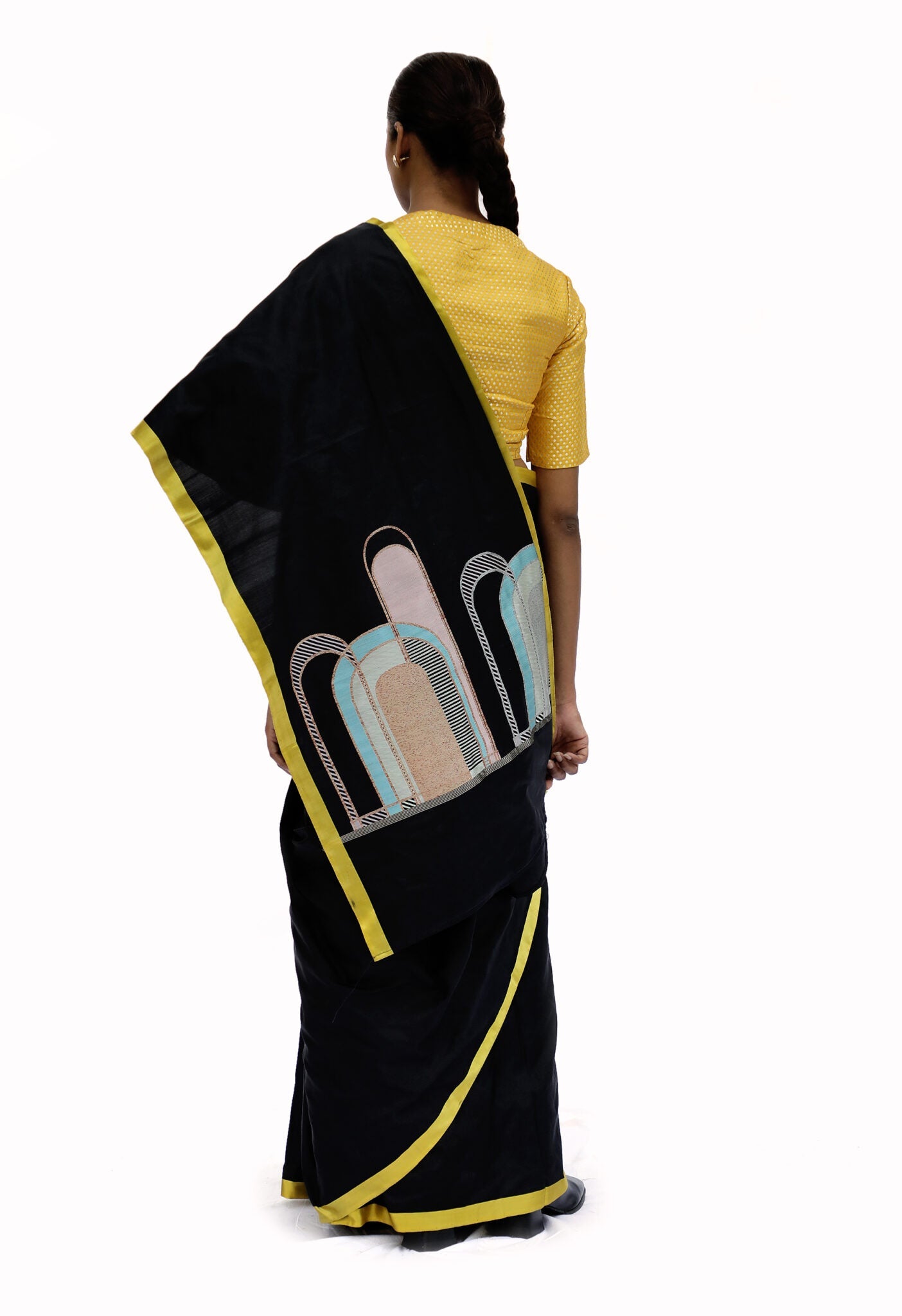 Iconic -Black Katan Silk Saree