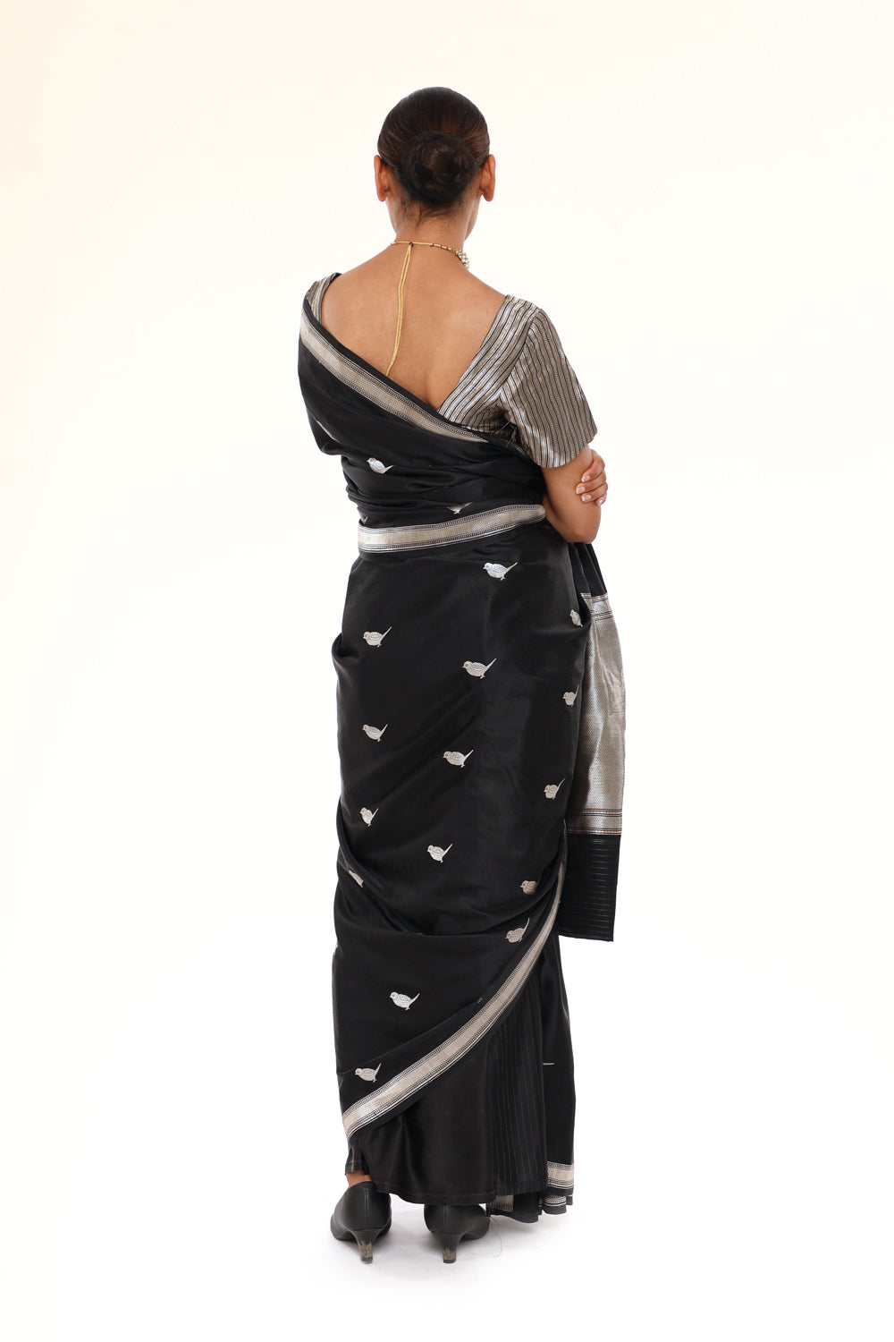 MM - BLACK MASHRU SILK