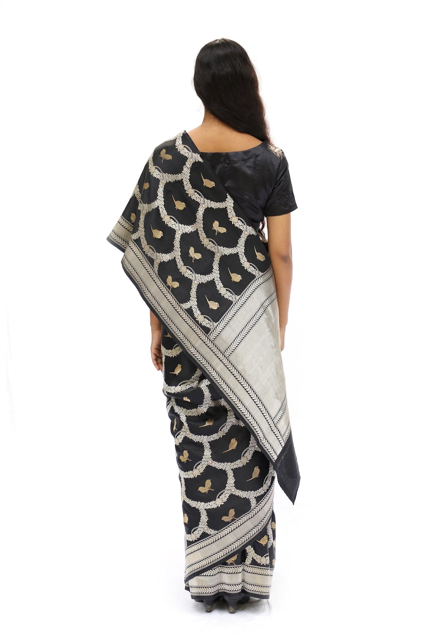 MM - BLACK MASHRU SILK