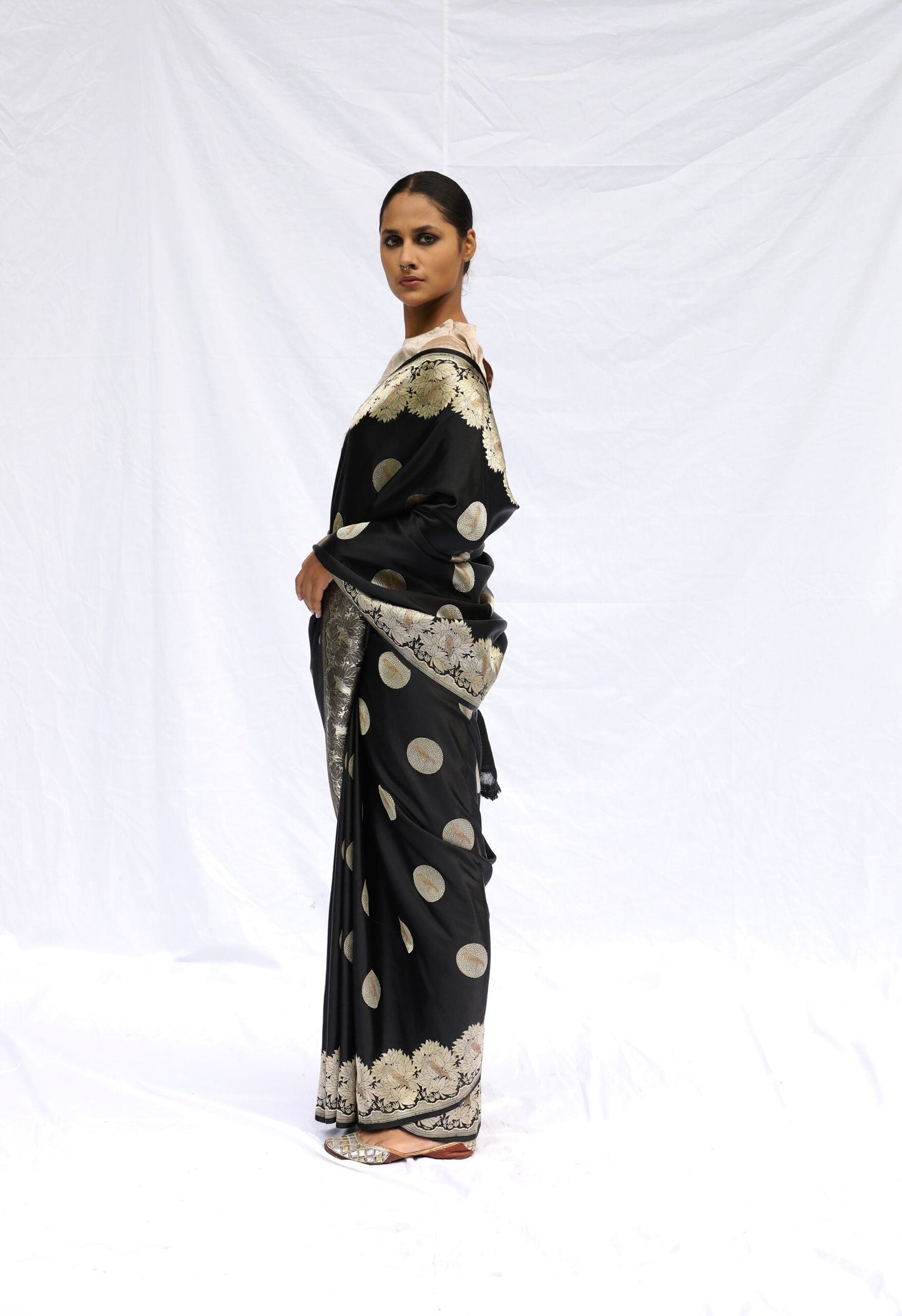MM - BLACK MASHRU SILK