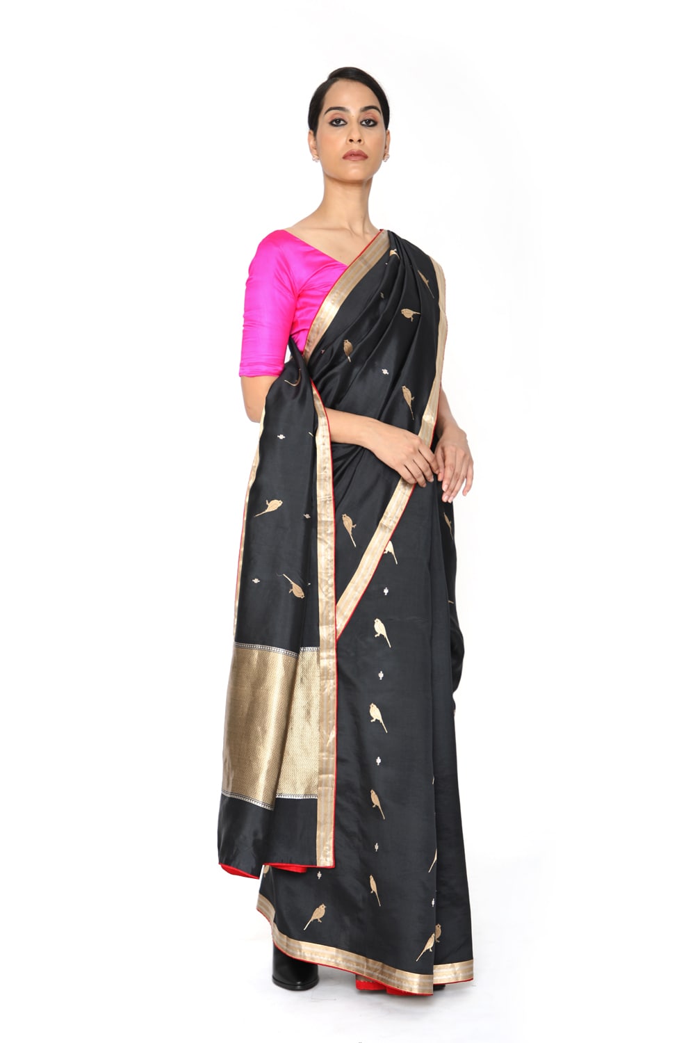 BOA -  Black Silk Saree