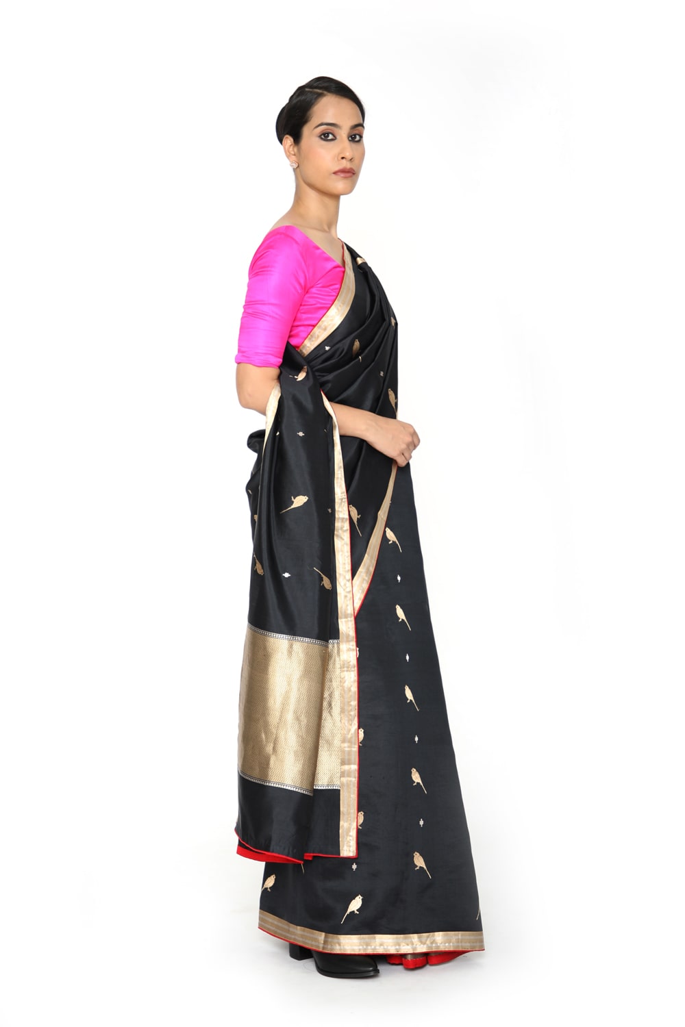 BOA -  Black Silk Saree