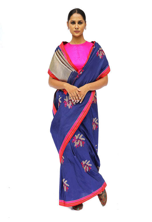 Prakriti - Blue Katan Silk Saree