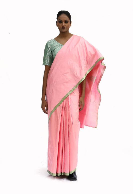 Iconic -Pink Katan Silk Saree