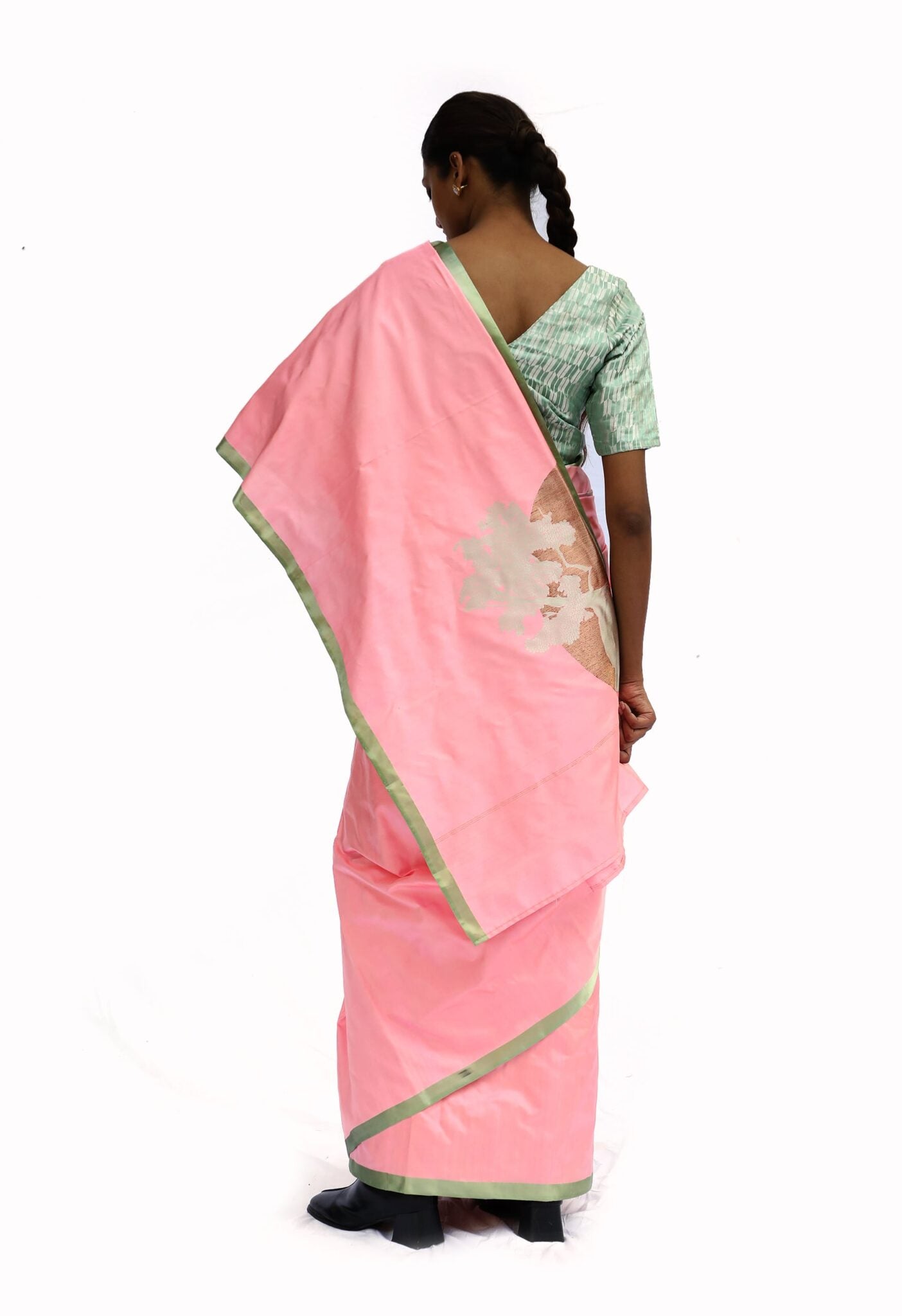Iconic -Pink Katan Silk Saree