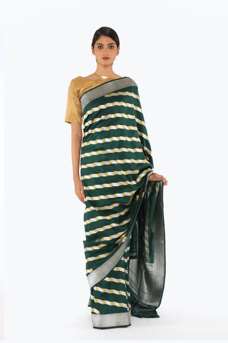 BOA -  Green Chanderi Silk