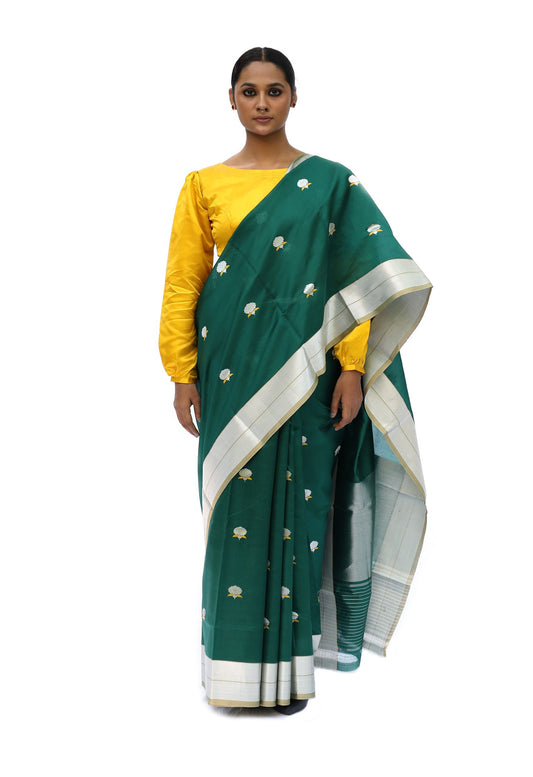 BOA -  Green Chanderi Silk