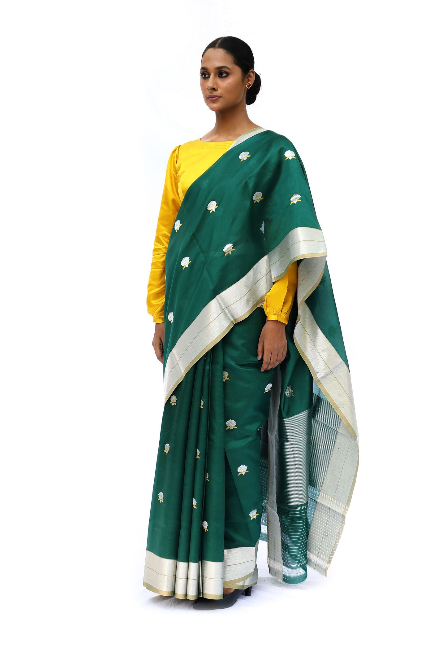 BOA -  Green Chanderi Silk