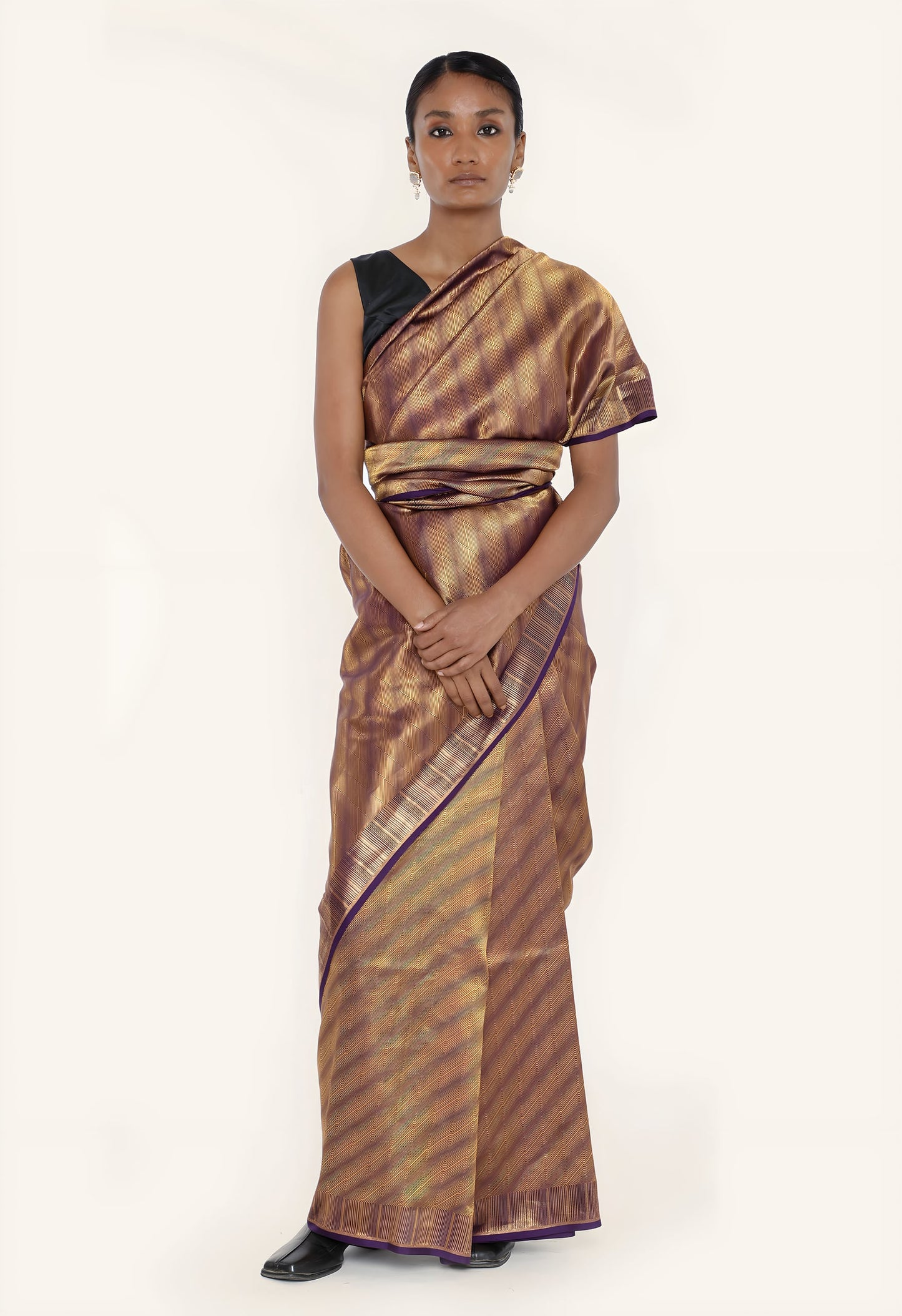 Dhari - PURPLE GOLD JARI METALIC