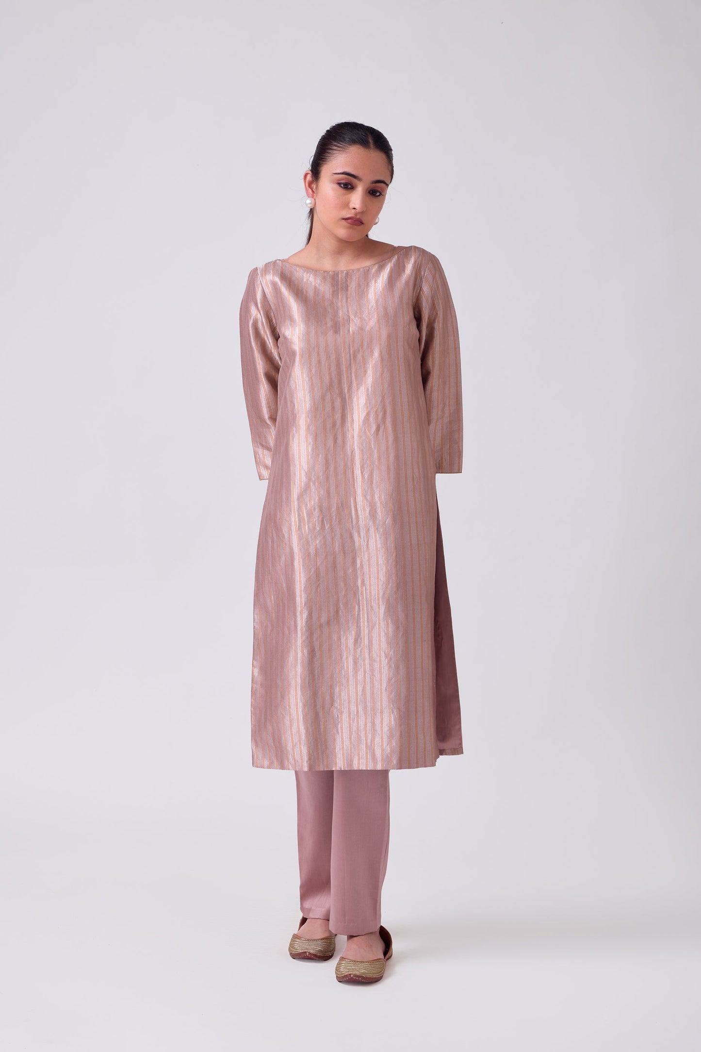 Kurta - Mauve Silk Brocade