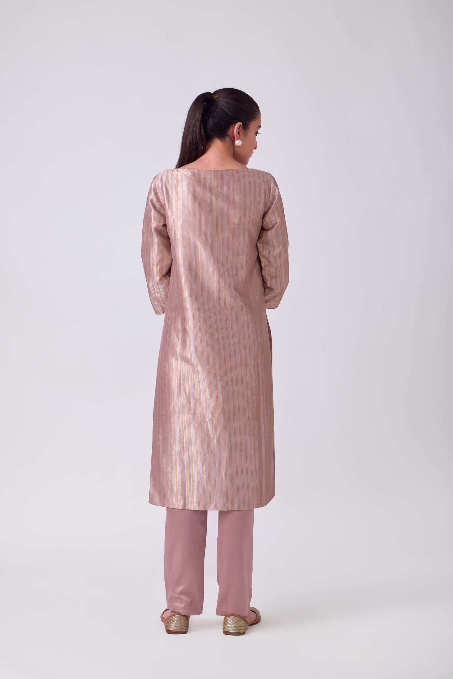 Kurta - Mauve Silk Brocade