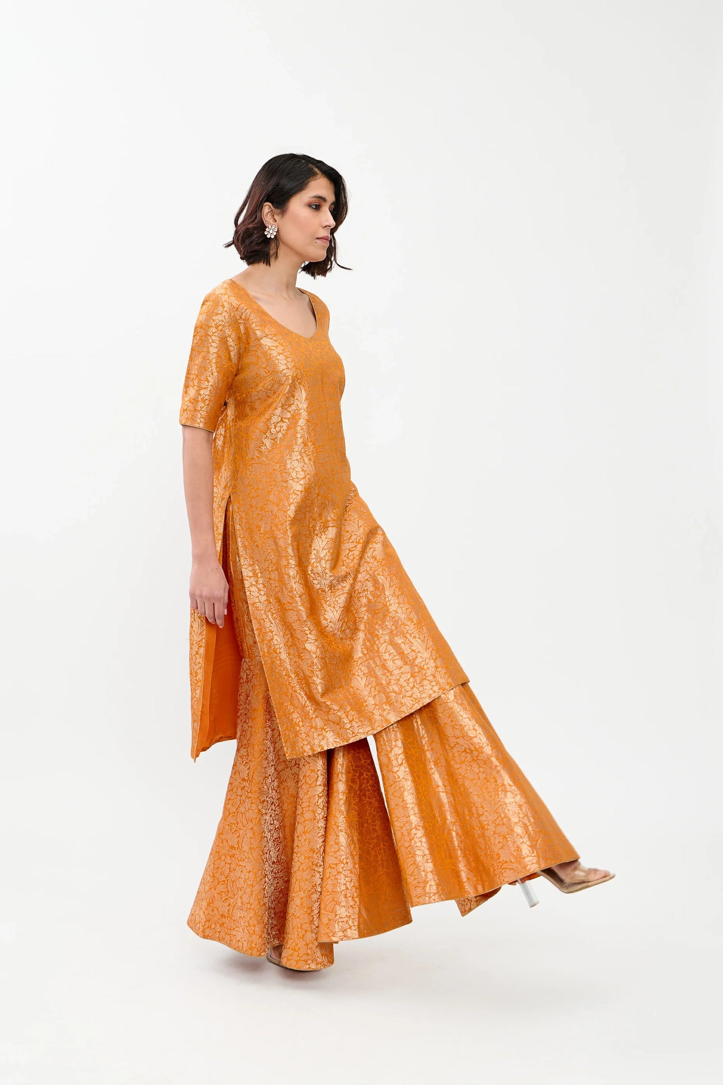 Noorie Varanasi Satin Brocade Sharara