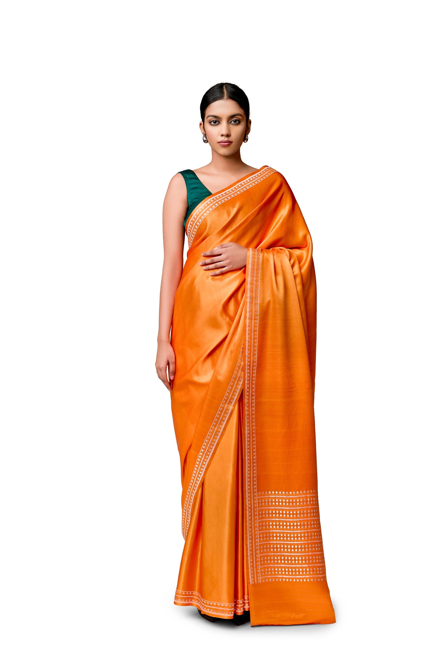 Untitled - Orange Gajji Satin