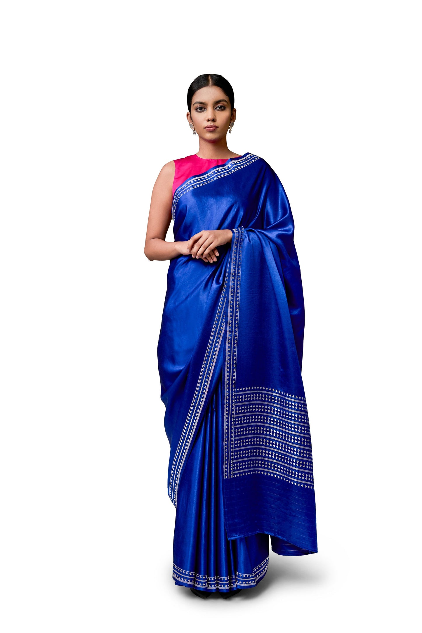 Untitled - Royal Blue Gajji Satin