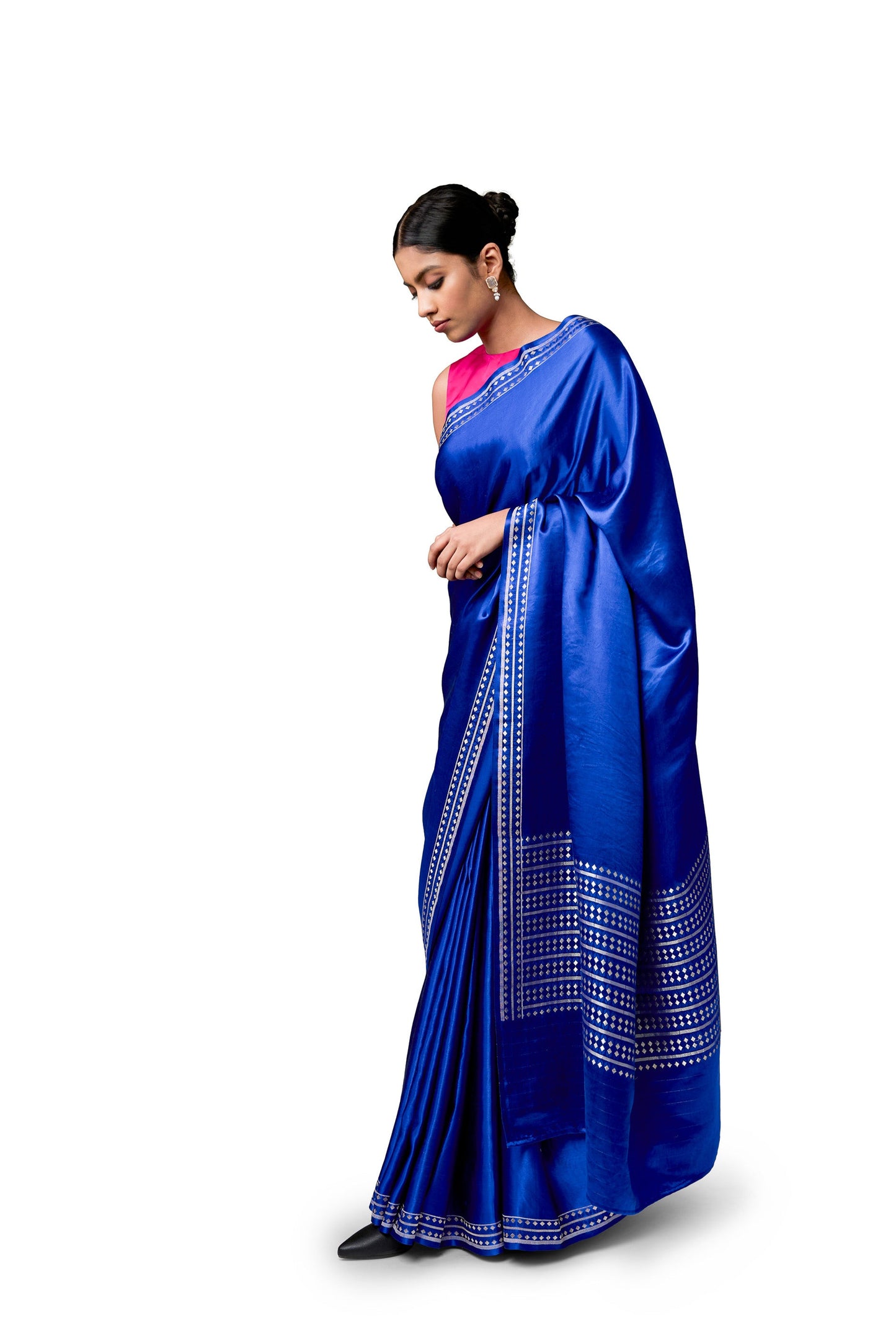 Untitled - Royal Blue Gajji Satin