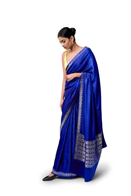Untitled - Royal Blue Gajji Satin