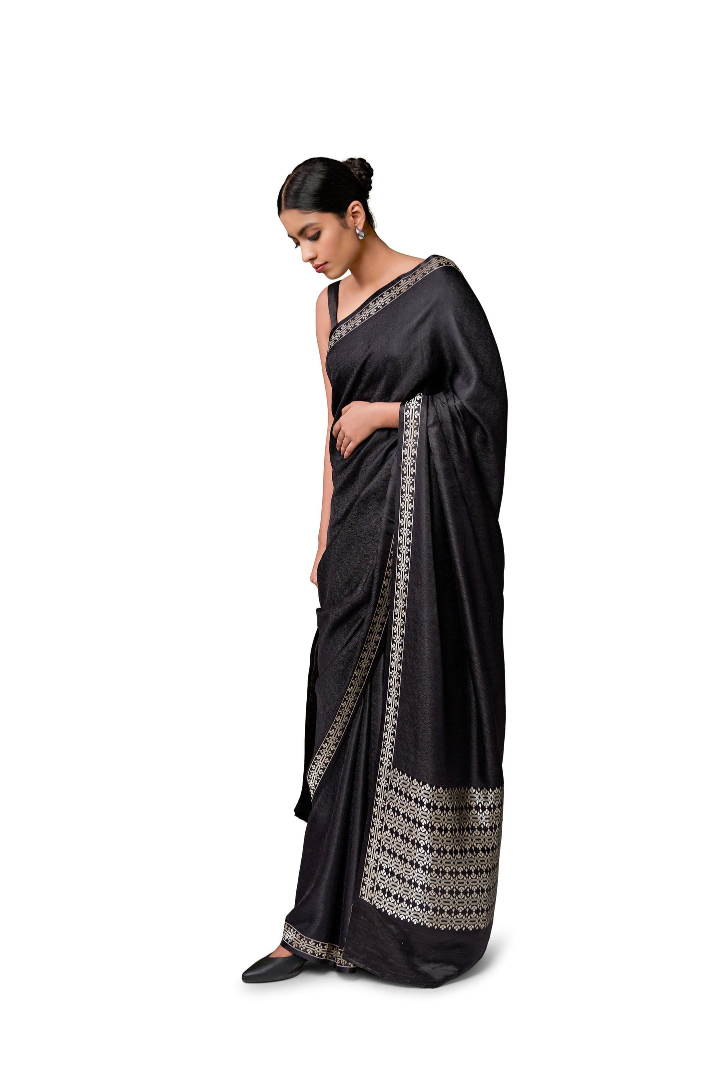 Untitled - Black Gajji Satin