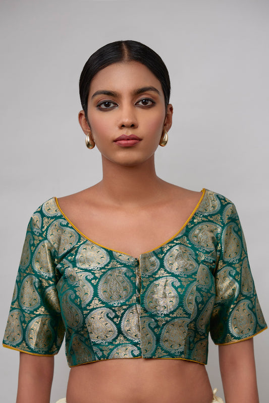 Blouse - Blue Katan Silk