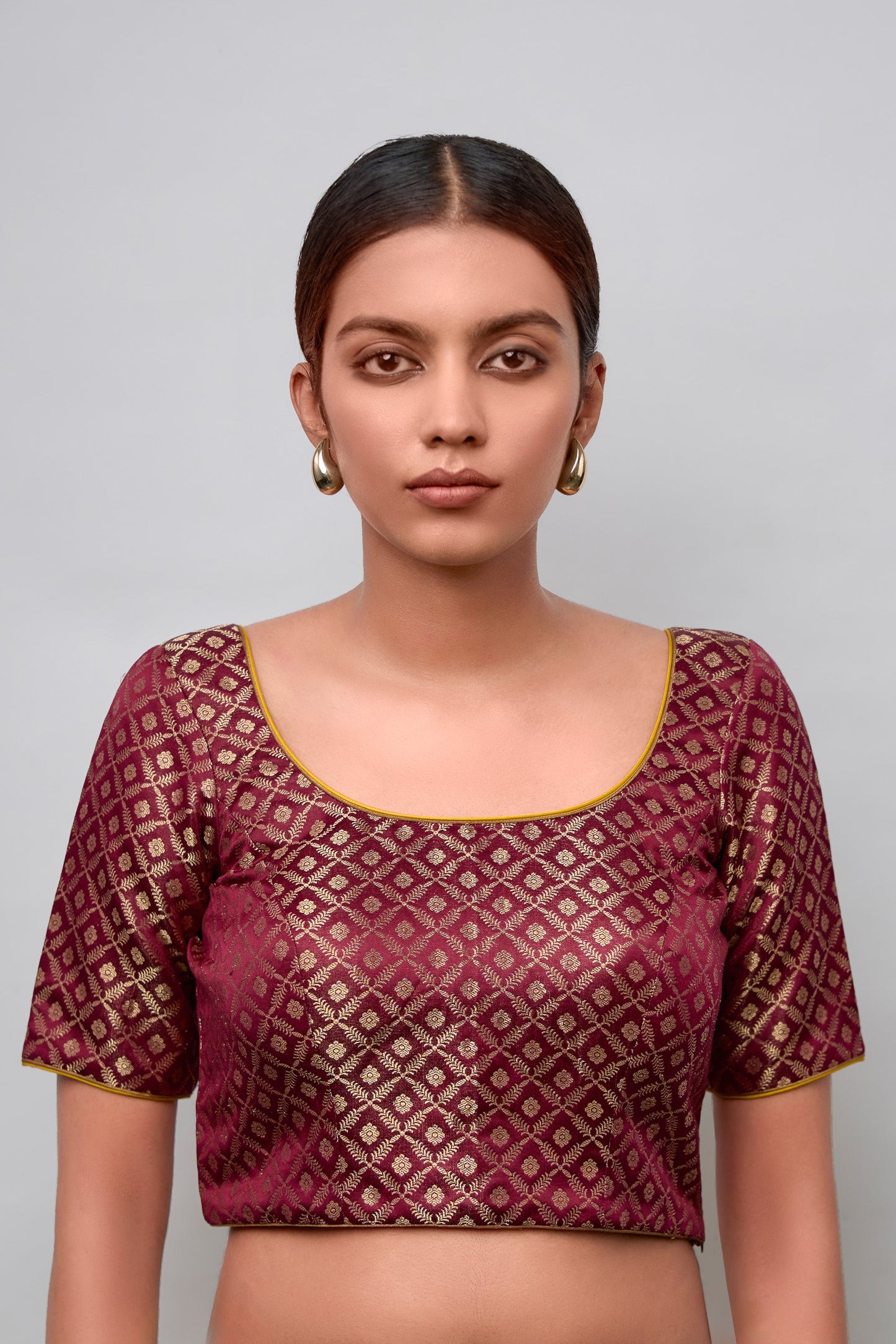 Blouse - Wine Katan Silk