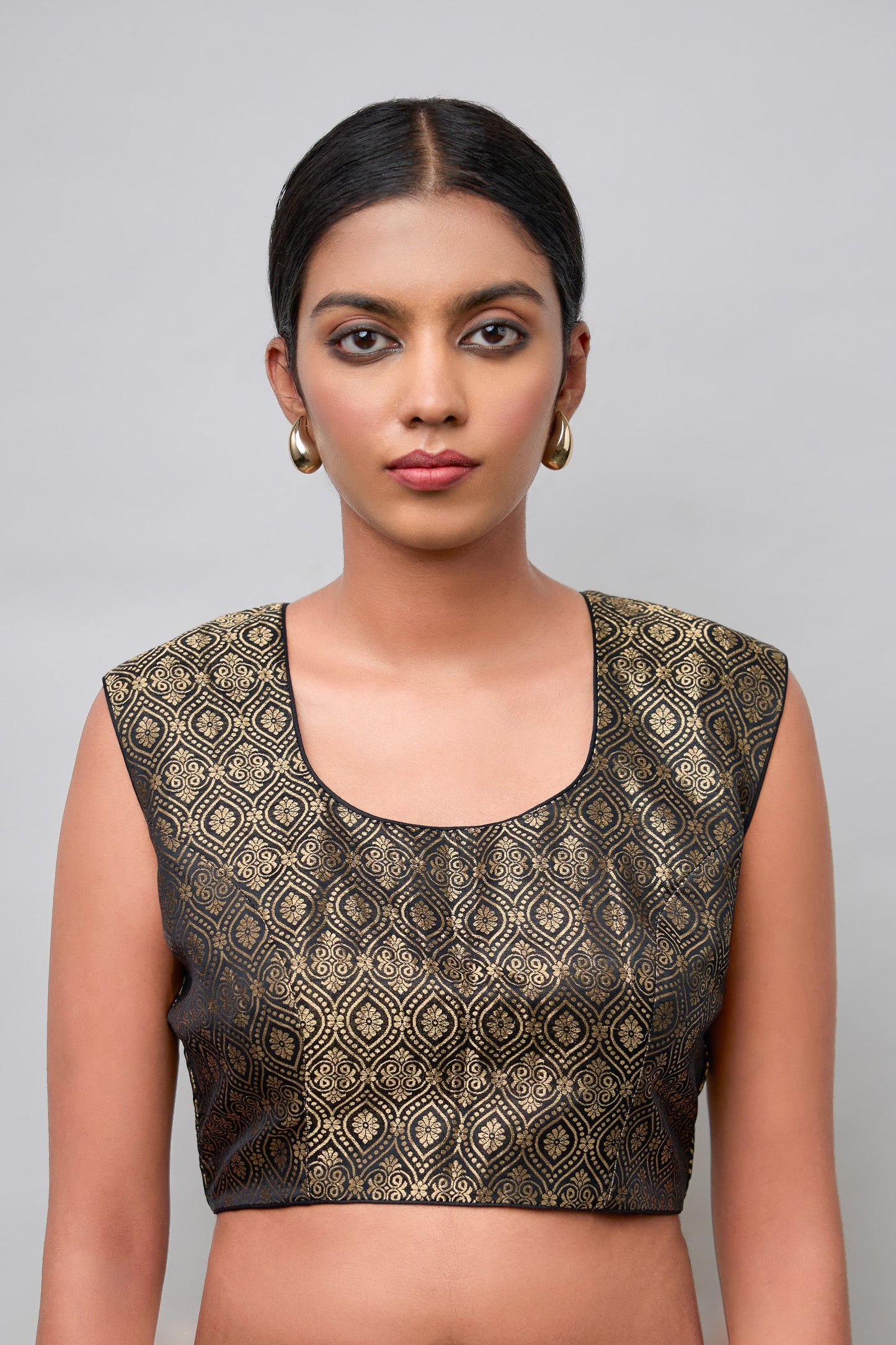 Blouse - Black Satin