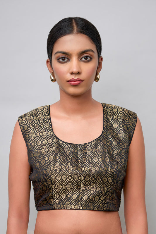 Blouse - Black Satin