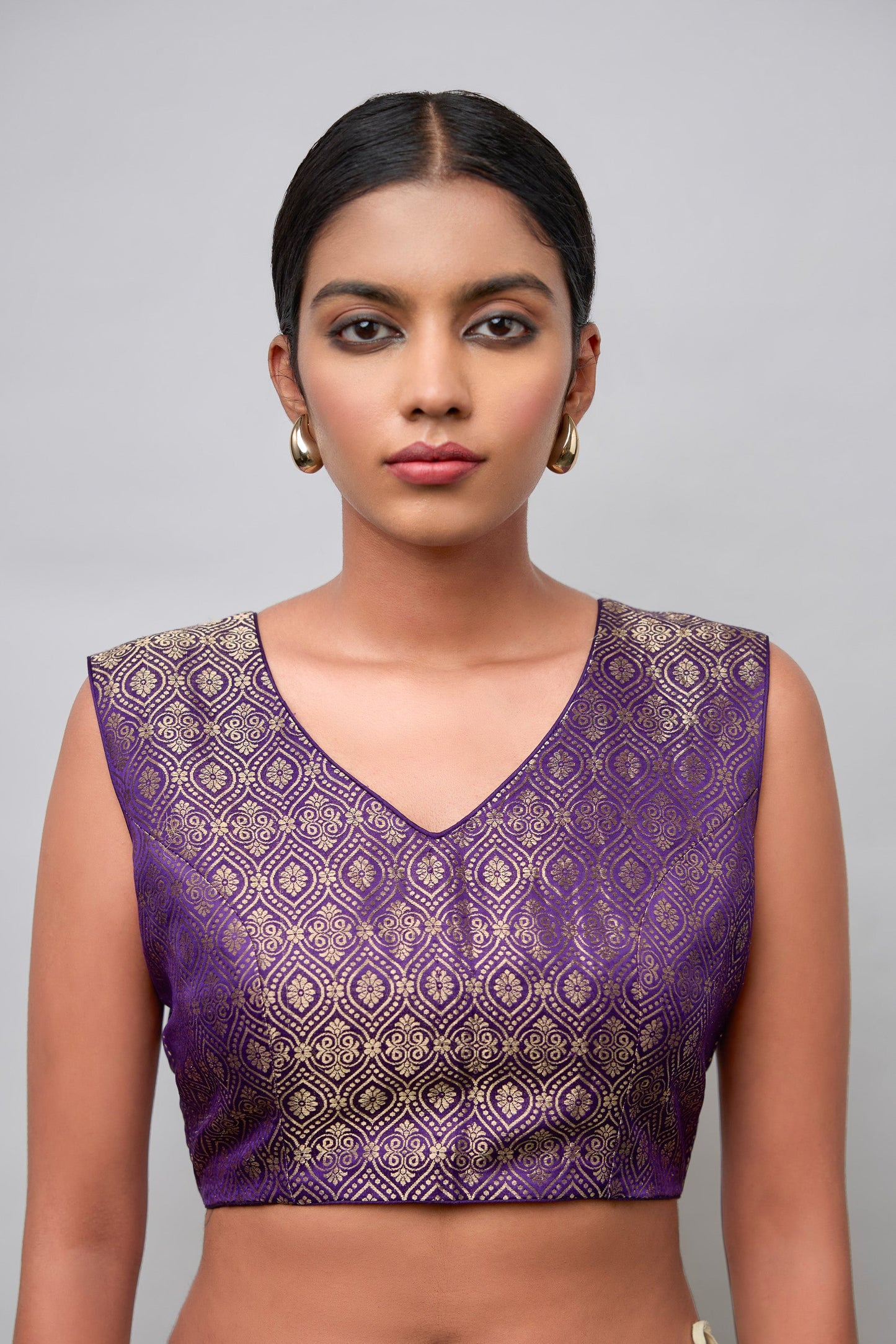 Blouse - Purple Satin