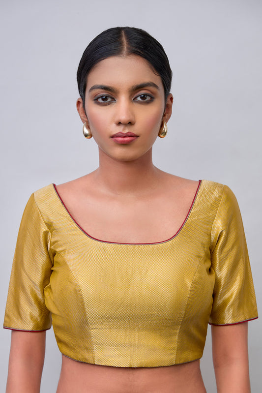 Blouse - Yellow Katan Silk
