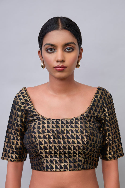 Blouse - Black Katan Silk