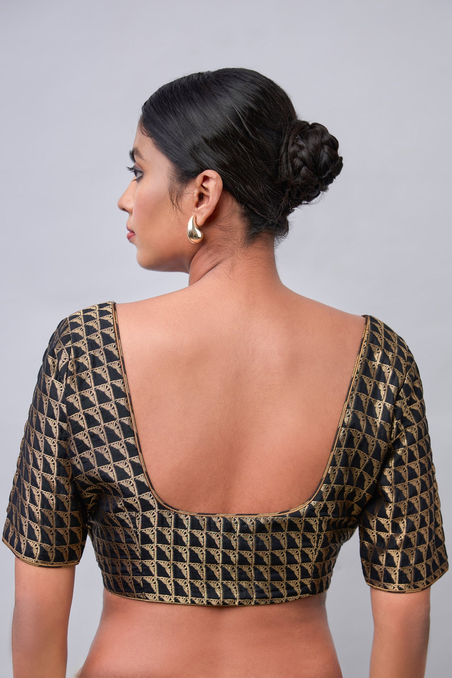 Blouse - Black Katan Silk