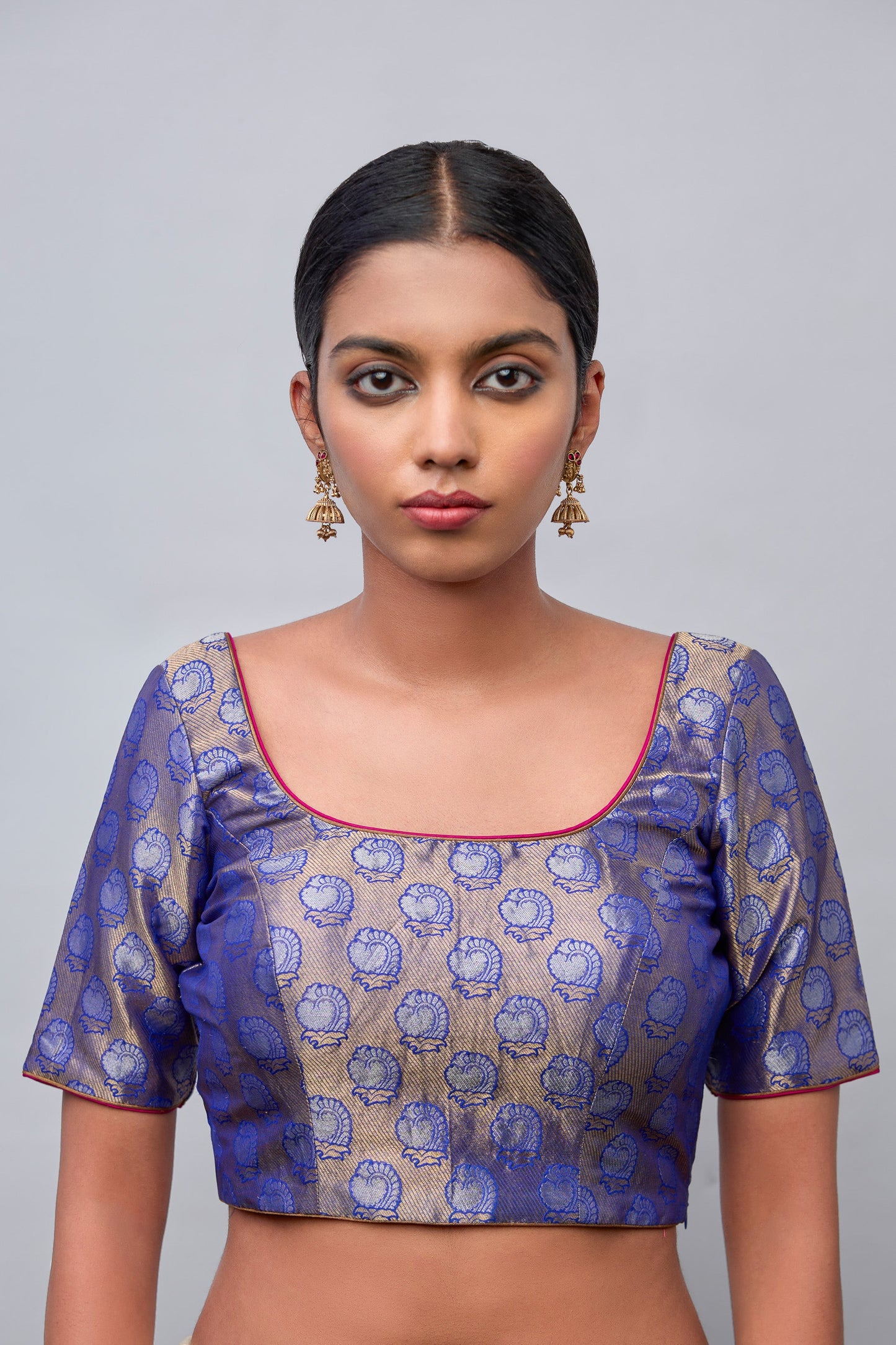 Blouse - Blue Katan Silk